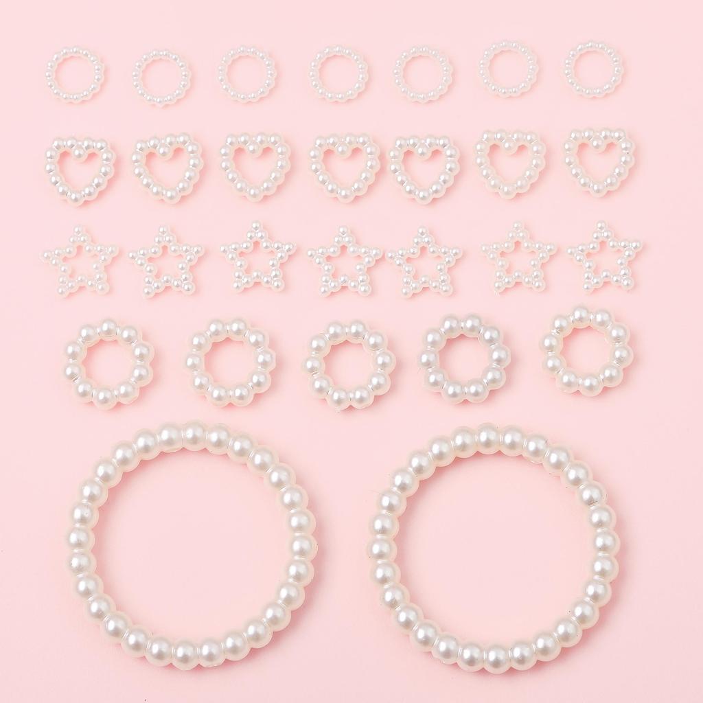 Akrylgeometri Pearl Circle DIY-tillbehör för smyckenstillverkning Örhängen Armband Halsband