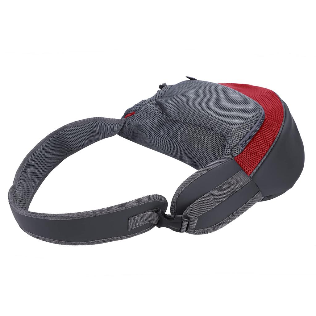 QCHOMEE Pes Domácí mazlíček pro Malý až Střední Přepravka Nastavitelný se Základnou Rameno Síťovina Bezpečnost Diagonální Rameno Snadno pro Jít Červený Přepravka, Popruh, Psi,