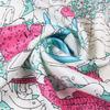 90Cm Luxury  Sea World Hijab Scarf Women Bandana Handmade Curled Twill Silk Square Scarf Luxury Foulard Head Scarves Shawls