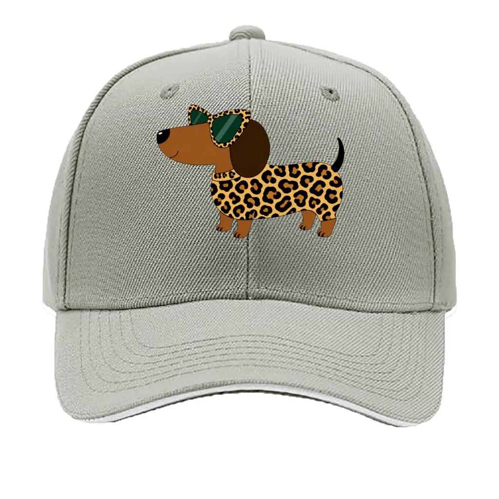 Cool Leopard Dachshund Sunglasses Dog Cartoon Sandwich Baseball Cap Sun Cap Outdoor Workouts Hat