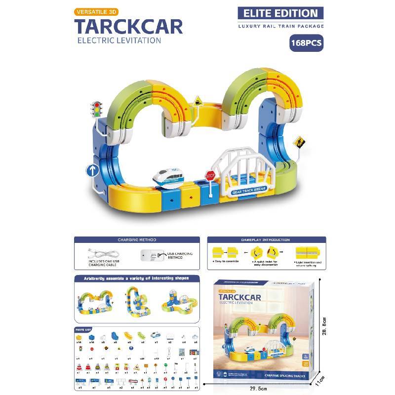 Childrens Magnetic Track Car Toy With Gravity Suspension And Building Blocks For Brain Development And Parentchild Play