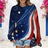 Plus Size Womens Crew Neck Long Sleeve Soft Loose Casual Street Leisure Daily Pullover Sweatshirt