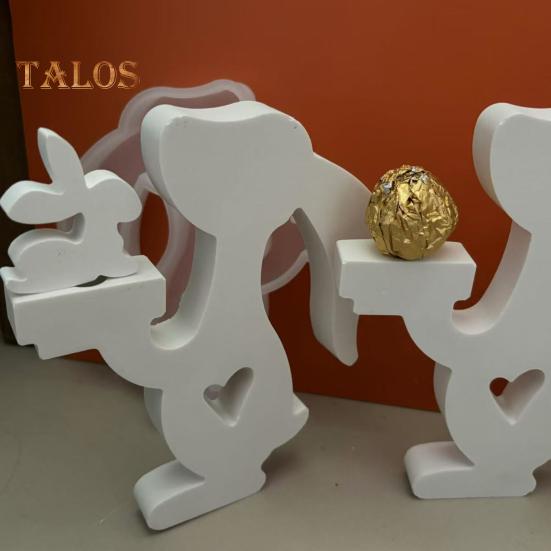 Easter Bunny Silicone Mold for DIY Crafts Rabbit Silicone Molds for Clay Modeling Easy-Release Casting Molds Reusable Bunny Soap Molds