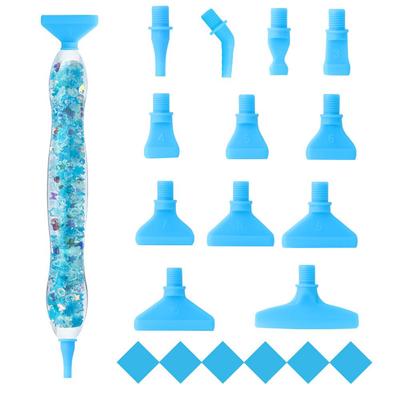 Leuchtendes Diamantmalerei-Bohrstift-Set - DIY-Stickwerkzeug mit Gewindekunststoffkörper & Leuchtendem Bohrkopf