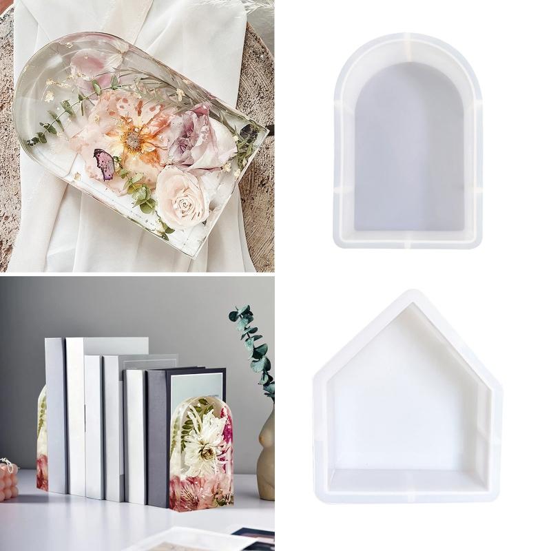Beautiful Bookend Silicone Mold Crystal Epoxy Resin Molds Very Flexible & Durable Safe & Odorless for Office Home Decor