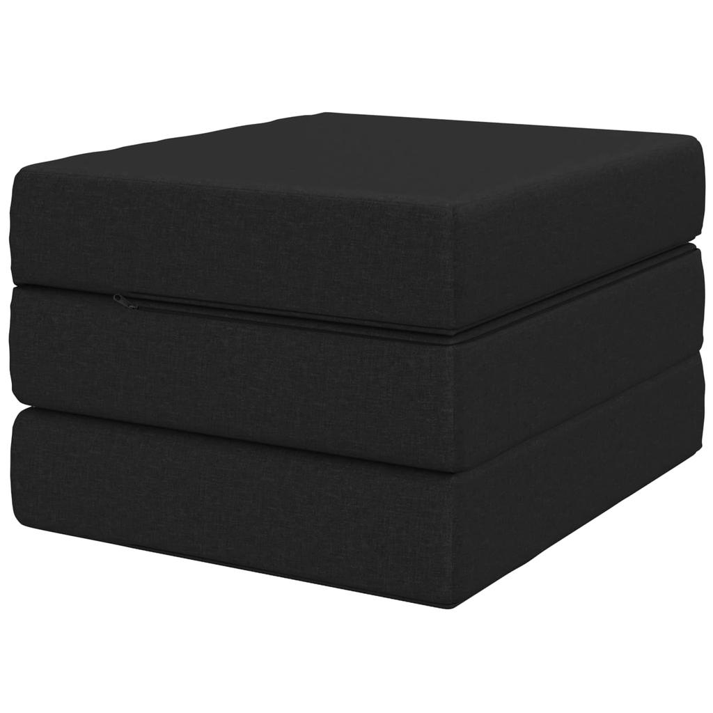 Folding Sofa Bed 75 x 63 x 45 cm Black