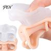 Washable Reusable Toe Separators 1 Pair Silicone for Men Women, Breathable Double Hole Spacers Overlapping Toes And Hallux Valgus Correction,