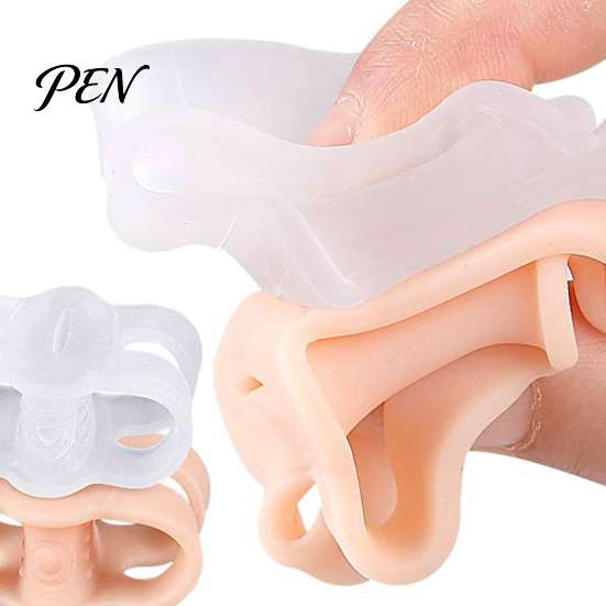Washable Reusable Toe Separators 1 Pair Silicone for Men Women, Breathable Double Hole Spacers Overlapping Toes And Hallux Valgus Correction,