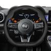 Geeignet für Ultra-Dünne Atmungsaktive Lederlenkradabdeckung Geeignet für 159 147 Gt Giulietta Mito Giulia Stelvio Tonale 156
