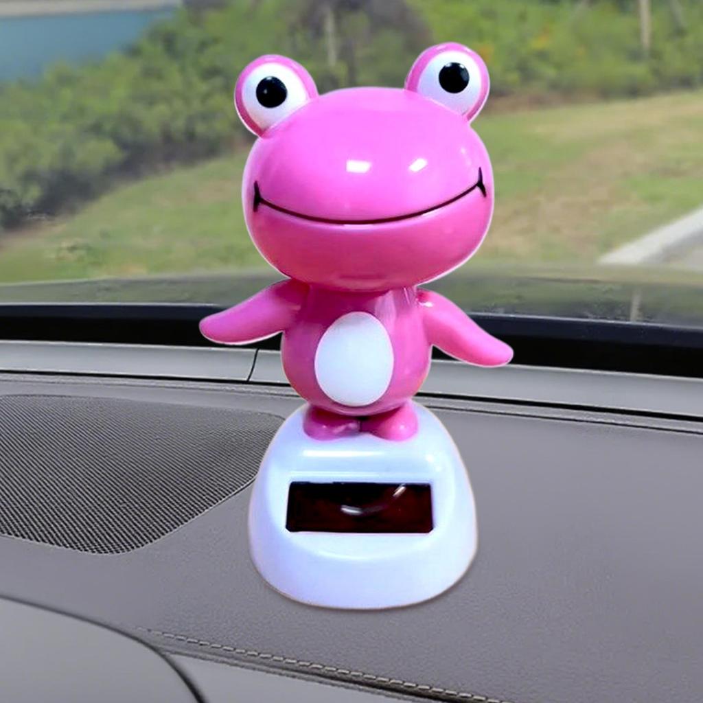 For Car Car Decor Shaking Head Frog Dashboard Ornament Solar Powered Auto Interior Decoration For Automobile Vehicle Automotive