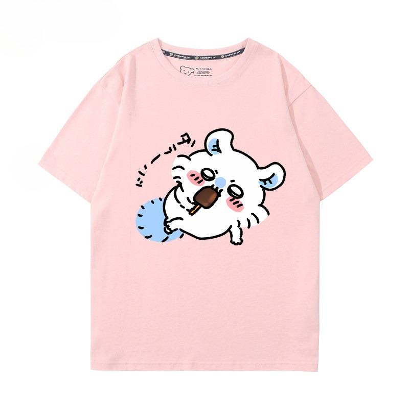 Chiikawa Japanese Cartoon Graphic T‑Shirt, Men Women Couple Casual Summer Short‑Sleeve Oversized Harajuku Streetwear Gift Top