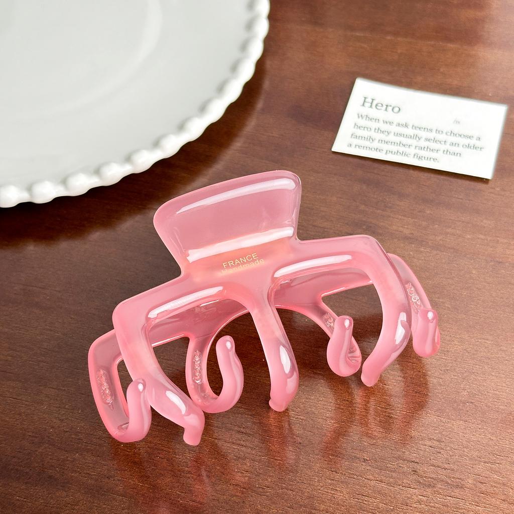 And Chic Stylish 4mm Acetate Hair Claw Clip With Elegant Gold Accents