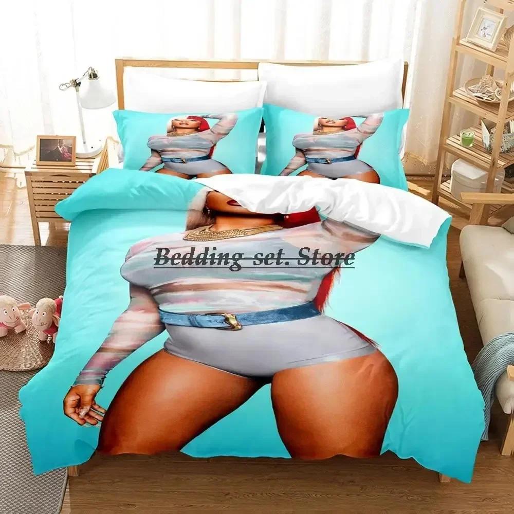 Megan Thee Stallion Bedding Set Single Twin Full Queen King Size Bed Set Aldult Kid Bedroom Duvetcover Sets 3D Bed Sheet Set