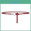 Ladies Leather Slim Waist Belt For Casual Dress With Alloy Buckle For Office Wear