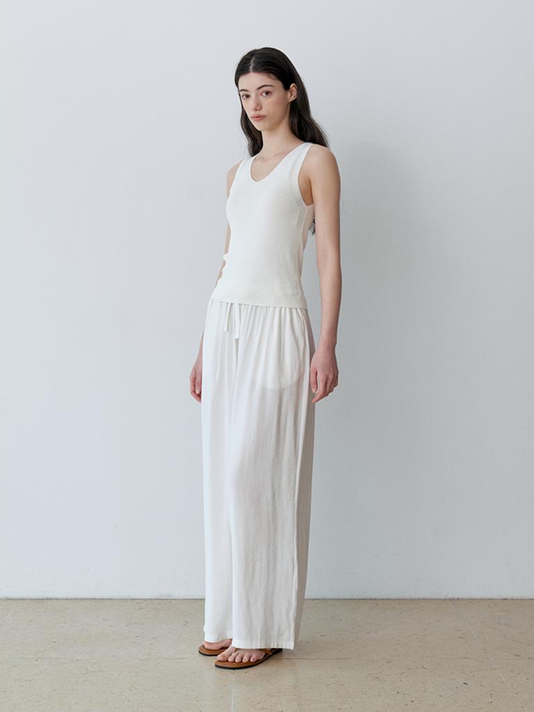 LE STUDIO Drape Banding Wide Pants (Iv)