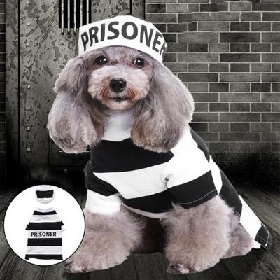 Dog Costume Pet Dress Up Prisoner Samurai Godfather Apparel Halloween Cosplay Party Outfit for Small Medium Dogs Cats