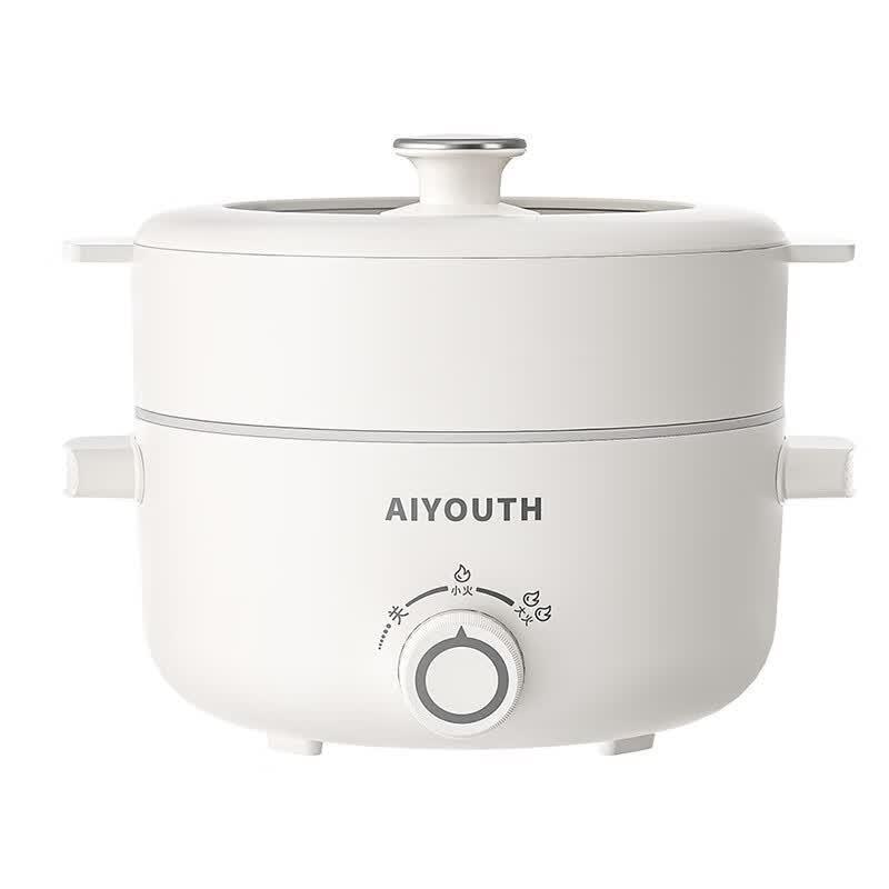 AIYOUTH 3L Multi-functional Electric Cooking Pot with Steamer