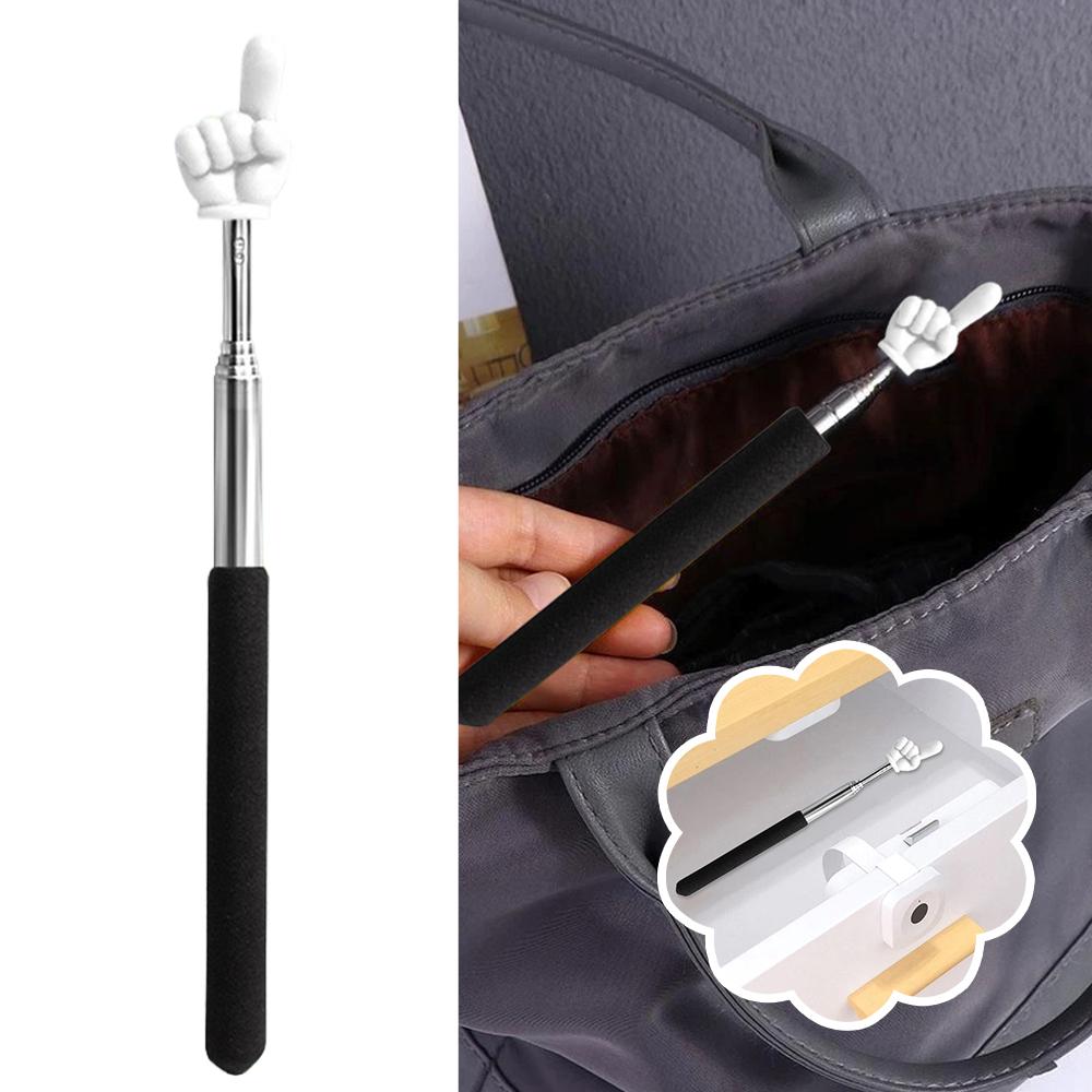 Retractable Teacher Pointer Finger Design Anti-slip Handle Teaching Guide Pointer Teaching Stick Whiteboard Pointer