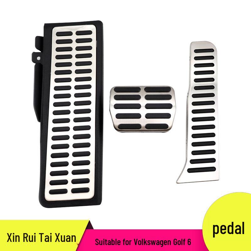 

Volkswagen Golf 6 Anti-Slip Throttle and Brake Pedal Covers Aluminum Alloy + Hard Rubber