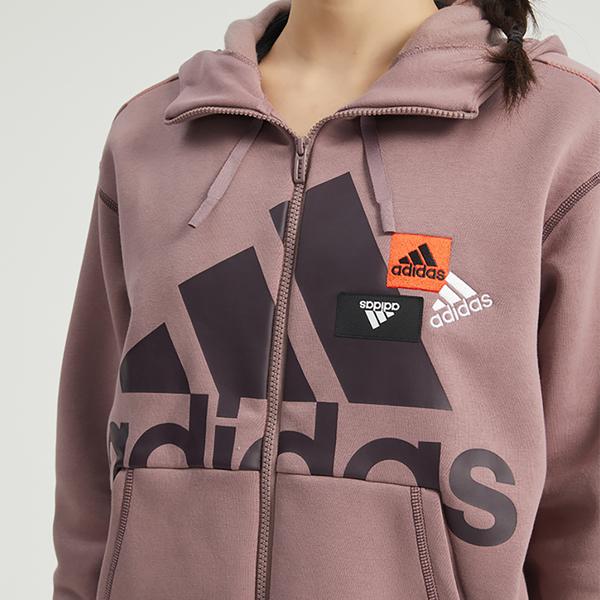 Adidas Large Logo Print Casual Jacket Women Jacket Light-Purple HM5299