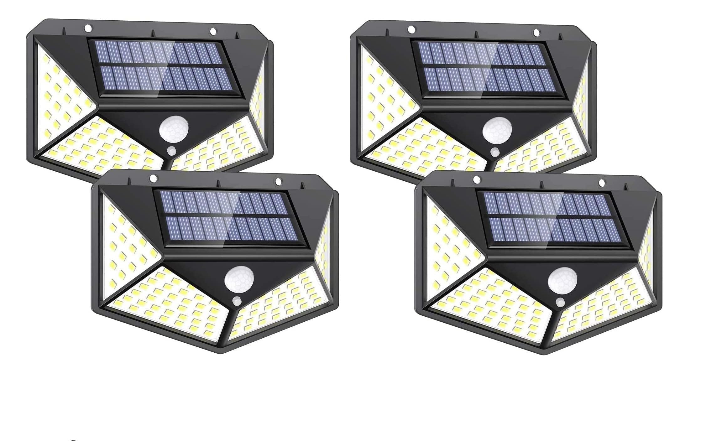 

100 светодиодов, солнечный уличный сад, 4 стороны, 3, интеллектуальный IP65, солнечный датчик, 100 светодиодов, датчик движения, без замены батареи, автоматический, подходит для отключения (4