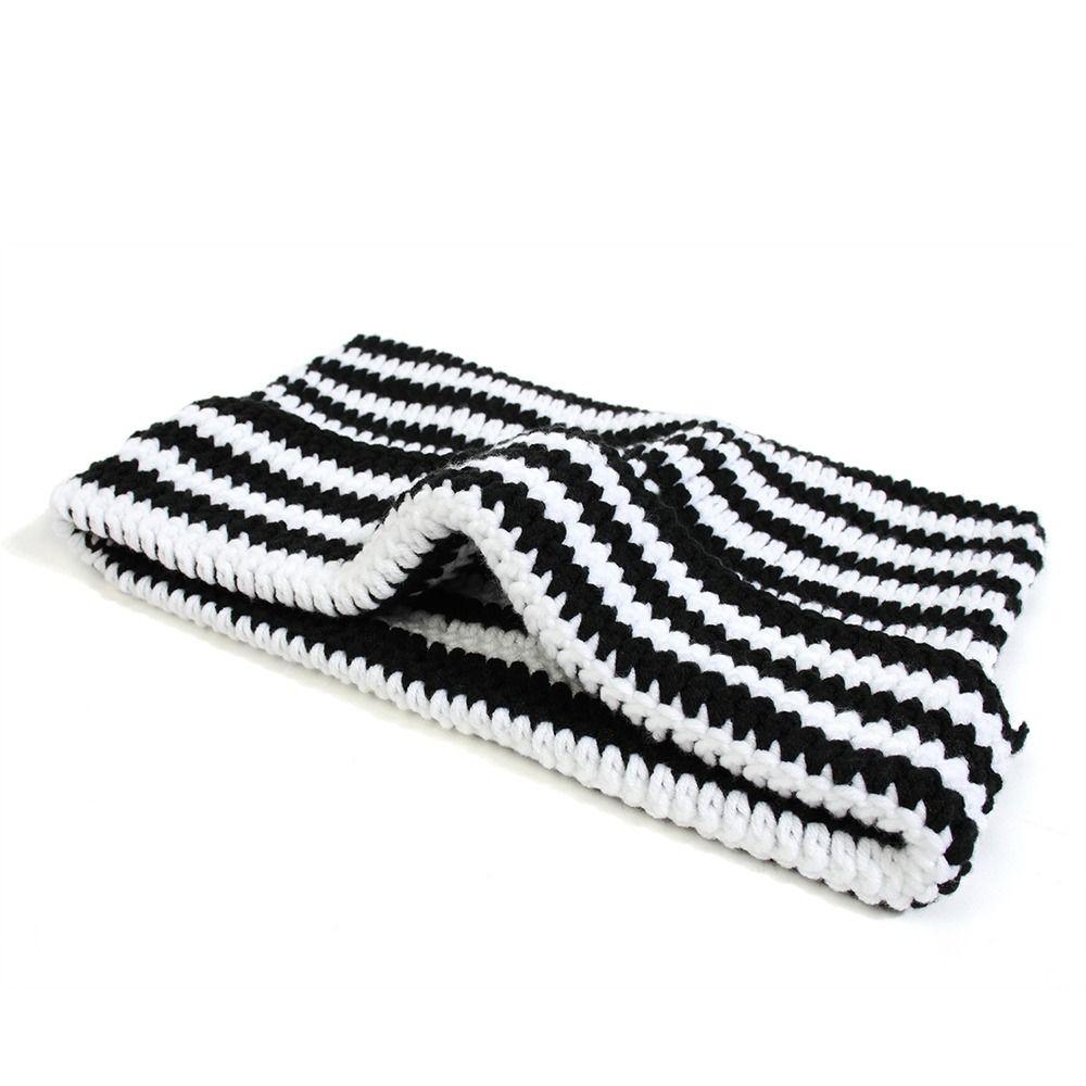 Y2K Harajuku Japanese Beanie Hat Keep Warm Knitted Wool Cap Ins Little Devil Striped Hat Women