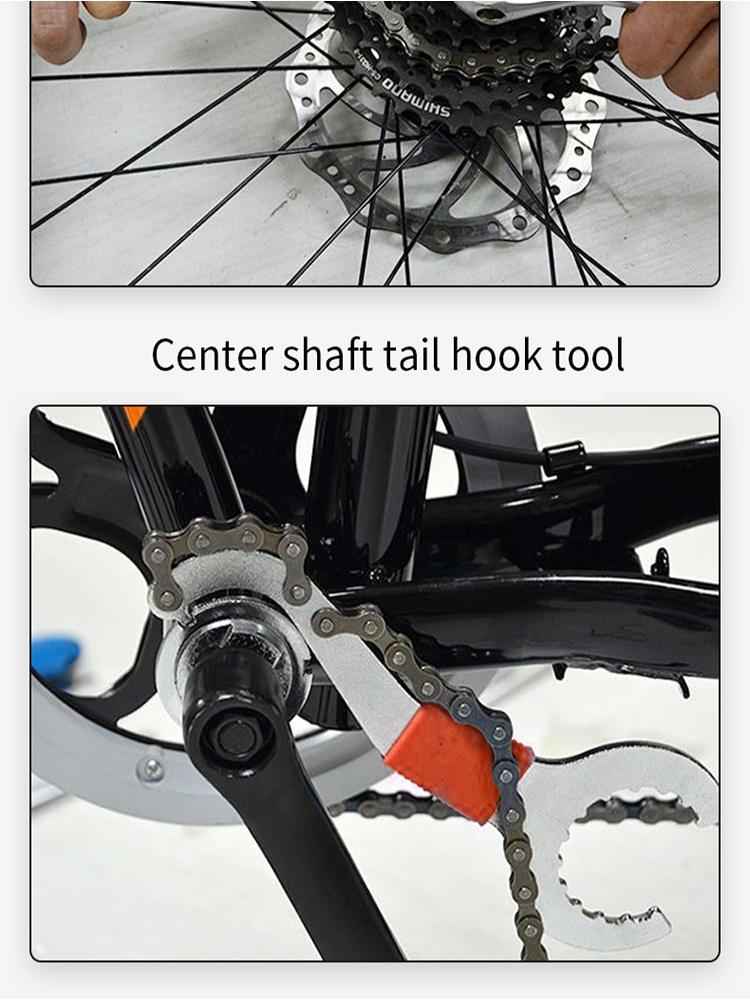 Heißer Verkauf Fahrradketten-Spanner Werkzeug Peitsche Tretlager Reparatur Schwungrad Demontage Schaltauge Schraubenschlüssel Wartungswerkzeuge