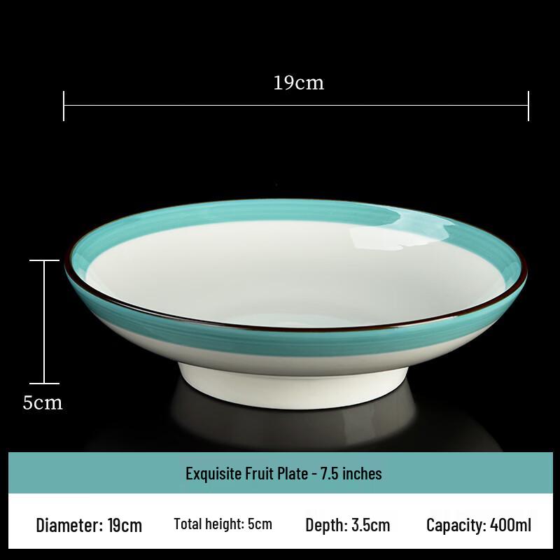 ZISIZ Ceramic Footed Round Plate