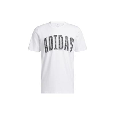 Loose Fit Round Neck Letter Short Sleeve T-Shirt Men Tops White HA7211