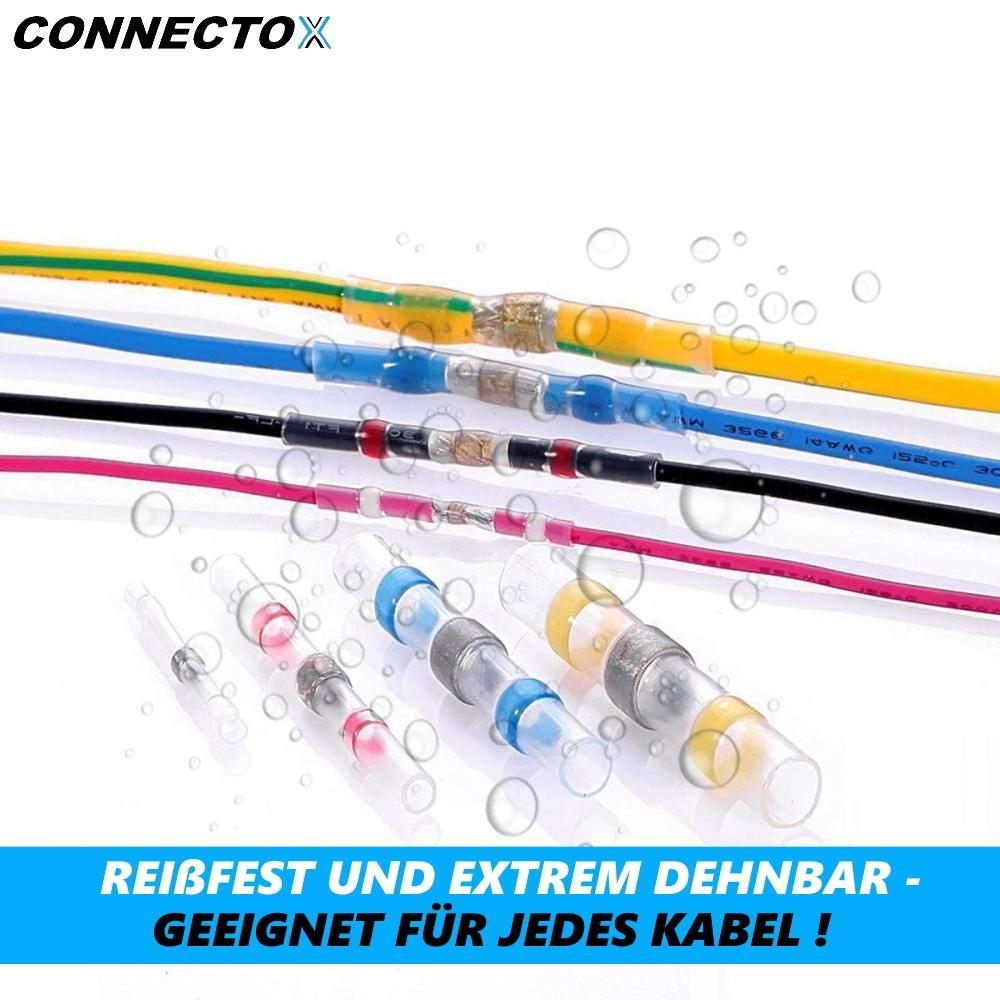 CONNECTOX Solder Connector Set Heat Shrink Connector Hose Cable Waterproof 50 Pieces