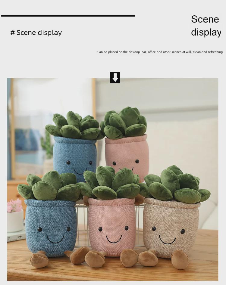 Creative Plush Tulip Succulent Ornaments – Fun Simulated Potted Decor for Home, Study, or Living Room