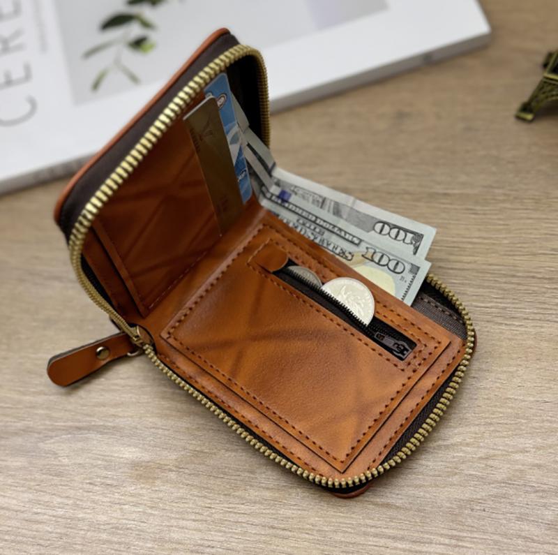 Męski portfel biznesowy Męskie portfele ze wzorem 100 dolarów amerykańskich portfel męski skórzany walet uchwyt na karty ze zdjęciem portfel o dużej pojemności