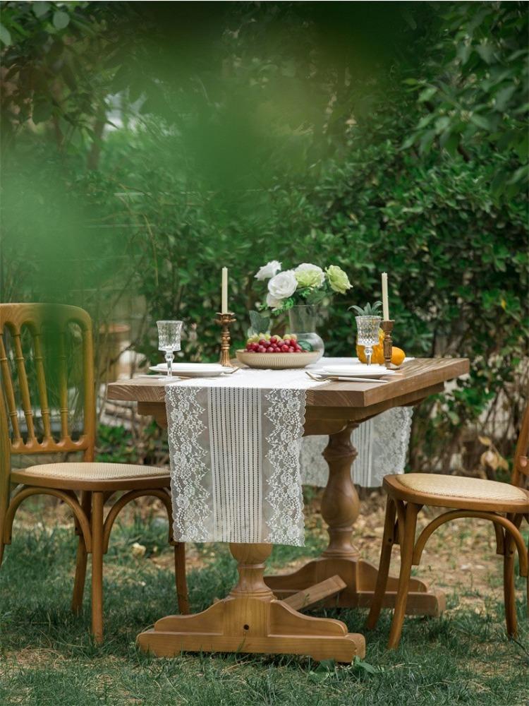 Elegant French Romantic White Lace Table Runner Perfect for Weddings, Restaurants & Home Decor