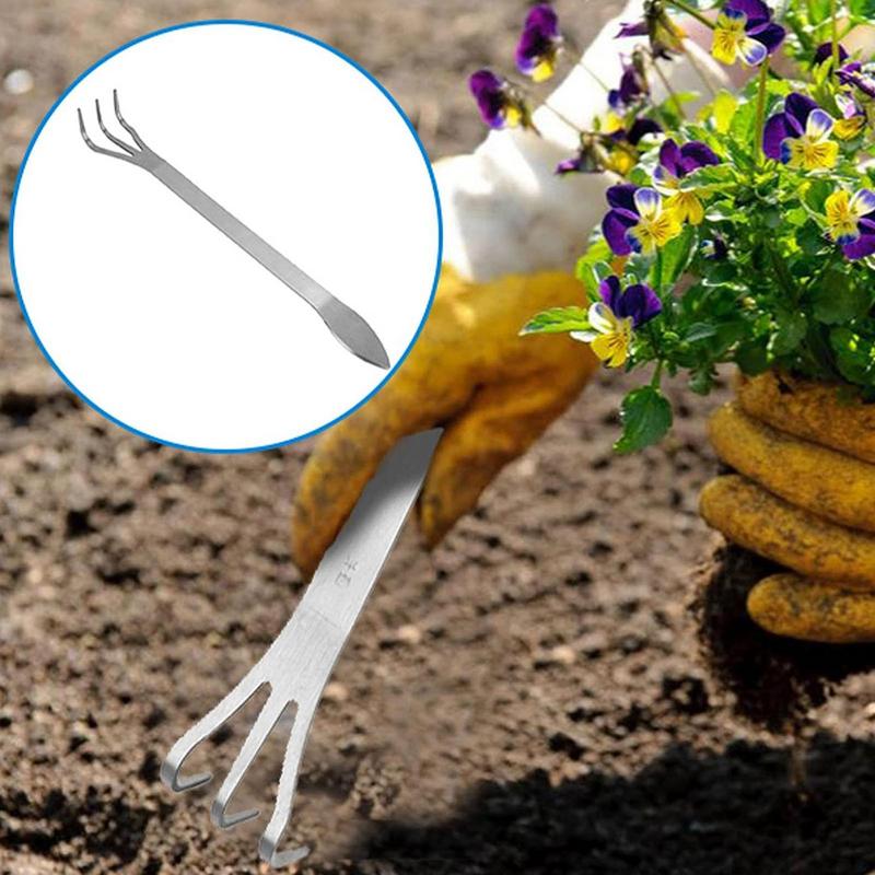 23cm Hoe Garden Tools Stainless Steel Gardening Hand Tools Farming Soil Loosening Weeder Garden Edger Plow Hand Hoe Weeder