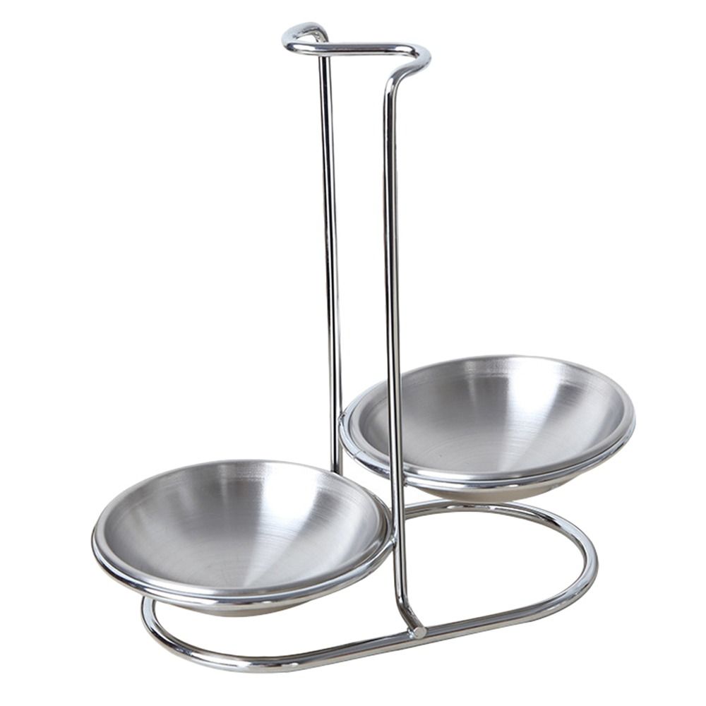 Practical Kitchen Accessories Vertical Soup Spoon Rest Stand Spoon Utensil Rack Single/Double Ladle Tableware Storage Shelf