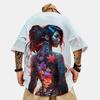 Men's T-Shirt Summer Fashion Anime Character Tee 3D Sexy Beauty Print Street Trend Top Loose Oversized Short Sleeve T Shirt
