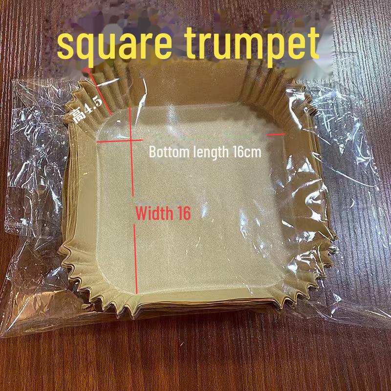 

Пищевая прямоугольная и круглая масляная бумага для фритюрниц для высокотемпературной готовки. Square Small [Base Length 16*Width 16*4.5 cm]