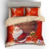 Christmas Print Bedding Set Christmas theme printing Duvet Cover Set with Zipper Pillowcase 50x75cm Festival decoration gift