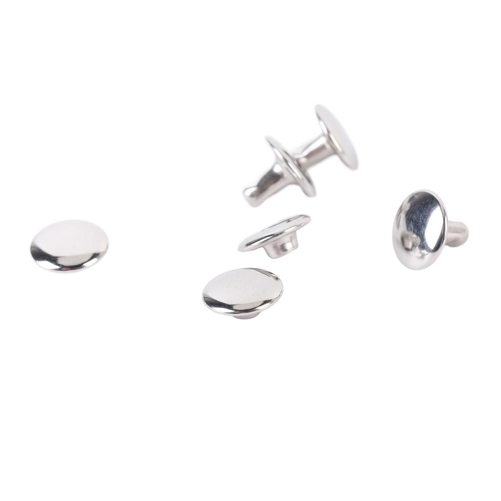 500 Set Leather Crafting Rivets 9x6mm Stainless Steel Double Cap Leather Rivets for Handcraft