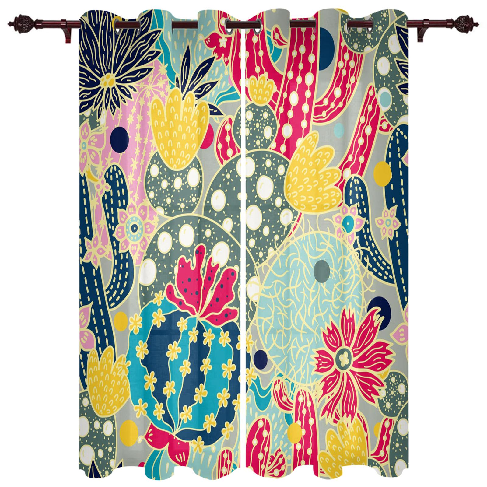 Завод кактус горшок украшения дома шторы товары для дома гостиная спальня занавеска 135W — фото 17