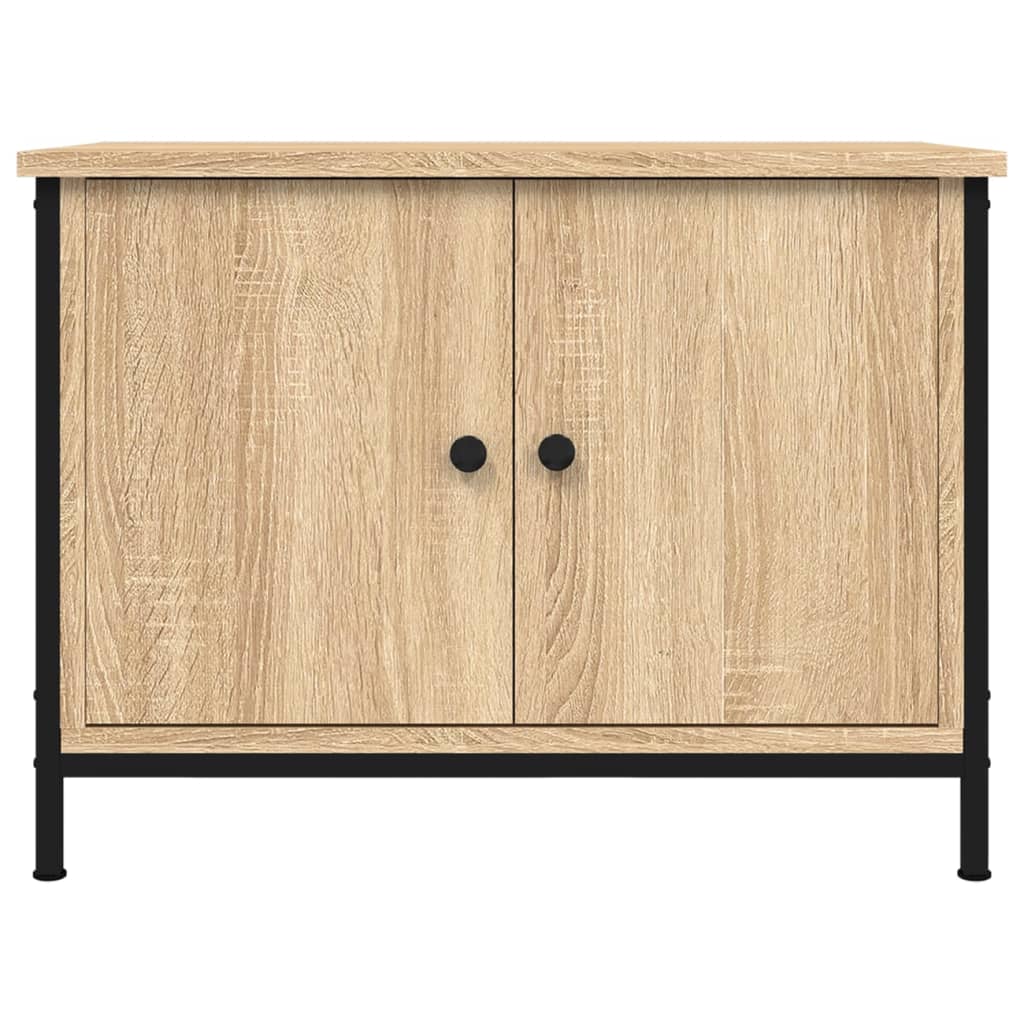 vidaXL TV-Schrank mit Türen Sonoma-Eiche 60 x 35 x 45 cm Holzwerkstoff