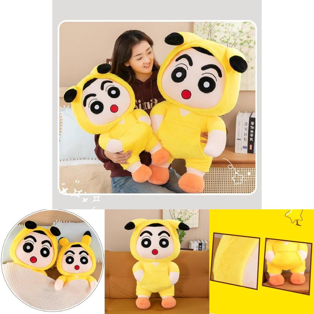 Adorable New Crayon Shinchan Transformation Plush Toy Creative Stuffed Bear Gift 40cm 50cm 60cm 80cm