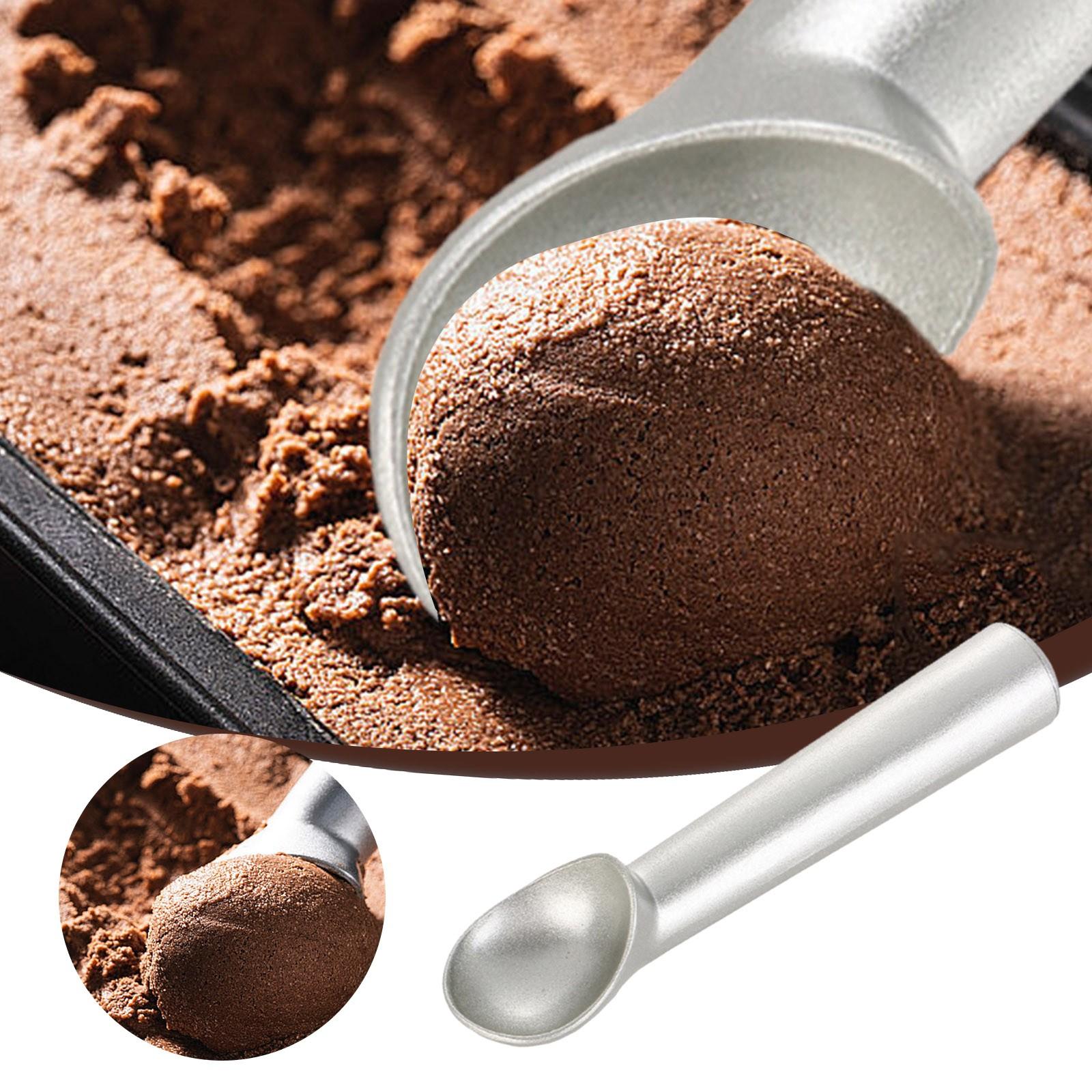 

Kitchen Gadgets Anti-Freeze Non Stick Aluminum Alloy Ice Cream Scoop Portable Ice Cream Small Tools Kitchen Accessories белый