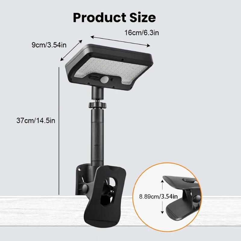 Solar Motion Sensor Wall Lights, Solar Powered Security Flood Lights, Auto On/Off Waterproof Fence Lights for Deck Patio Porch
