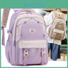 Large Nylon Lightweight Capacity Waterproof Backpack Middle School Student Bag