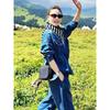 2026 Early Spring New Style, a Complete Set of Hong Kong-Style Retro High-End Cool and Elegant Denim Jacket and Pants Two-Piece Set