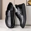 Fashion Genuine Leather Men's Loafers Non Slip Walking Flats Breathable Outdoor Slip on Casual Shoes New Versatile Male Driving Sneakers