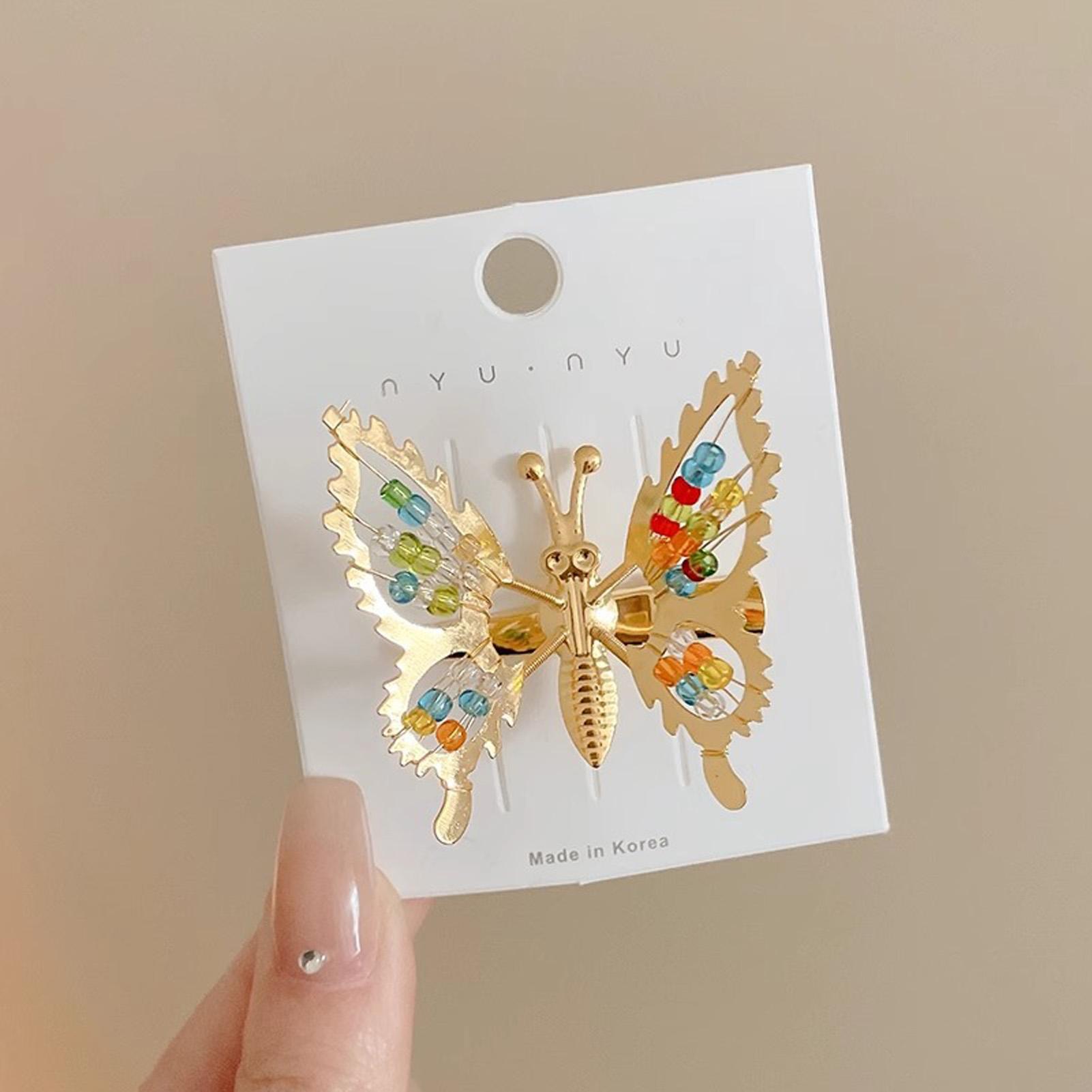 

Creative Activity Butterfly Hair Clip For Women Girls Exquisite Rhinestone Gradient Butterfly Hair Clips Cute Hair Accessories помаранчевий