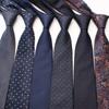 Navy Blue Series Oblique Striped Tie Men'S Business Flower 8Cm Polyester Silk Tie