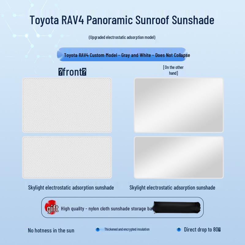 Toyota RAV4 2022 Panoramic Sunroof Sunshade - Heat Insulation & Privacy Blocker